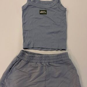 Daily Drills Blue Tank and Shorts Set